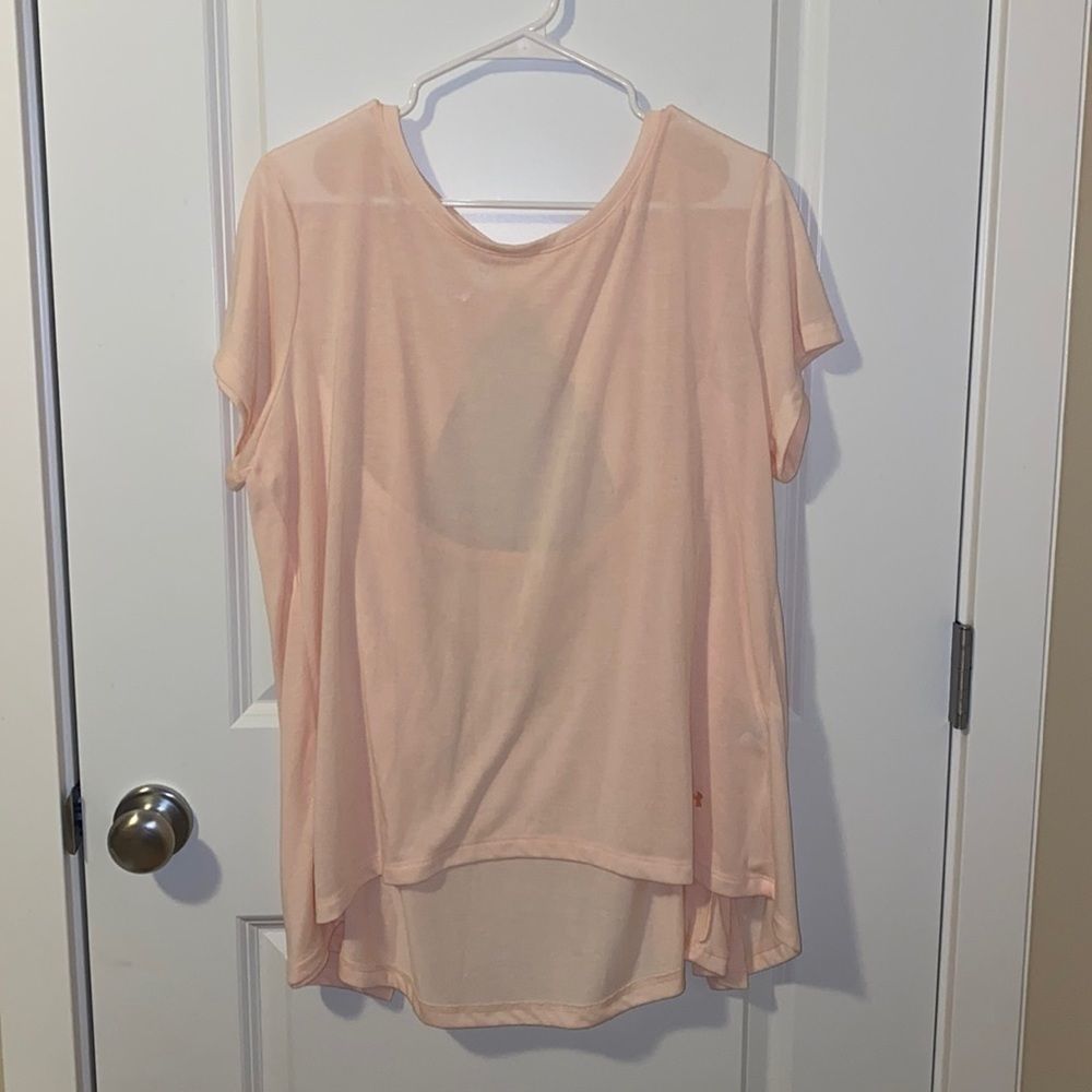 Under Armour Loose Open Back Short Sleeve Shirt Sz XL